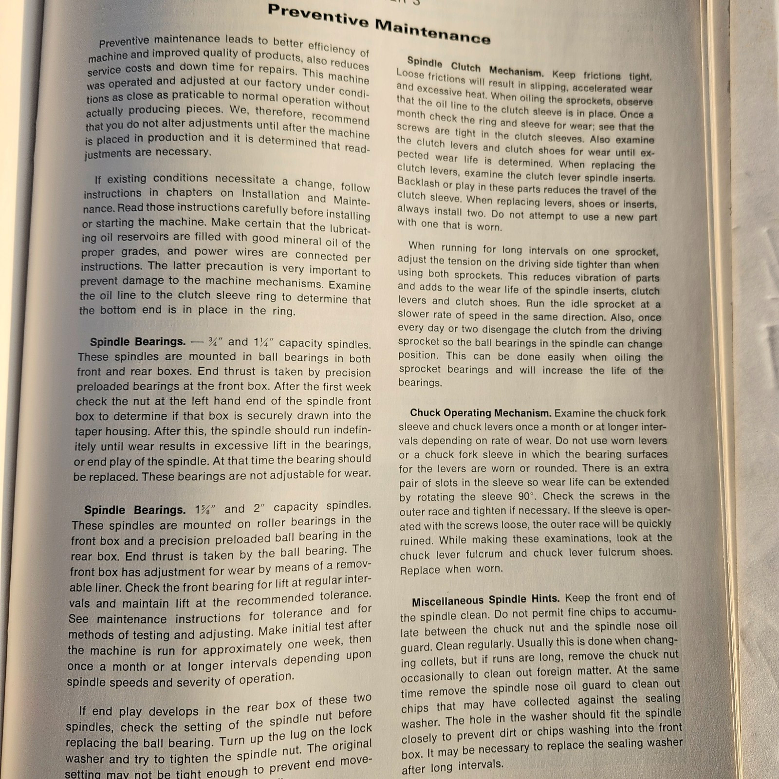 Brown & Sharpe 2 & 3 Ultramatic Screw Machine Operation & Maintenance Manual