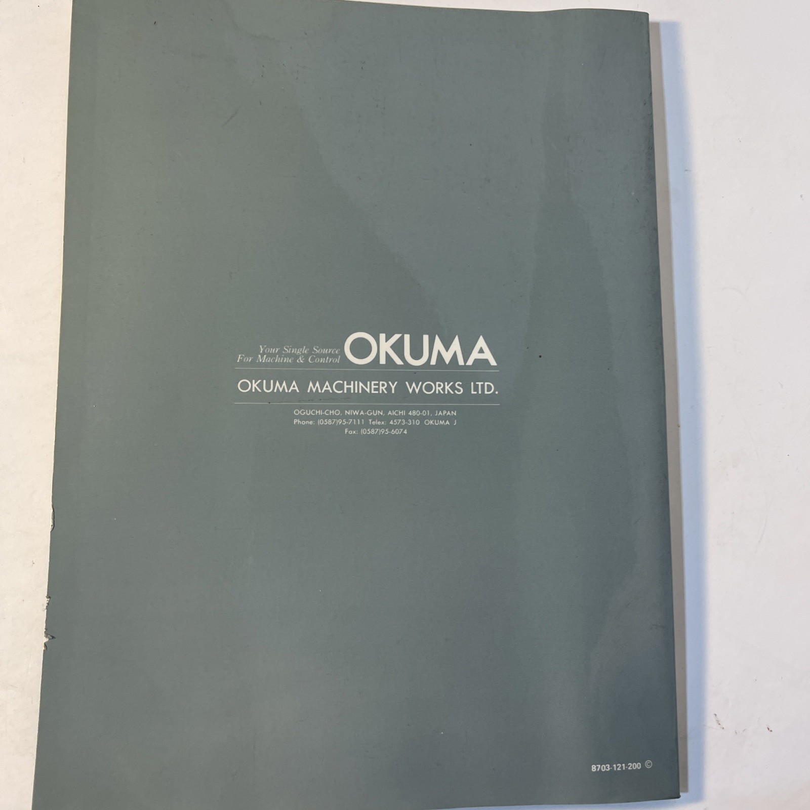 Okuma LR15 OSP5000L-G Operation & Maintenance Manual 1stEdition No.2784-E-R1