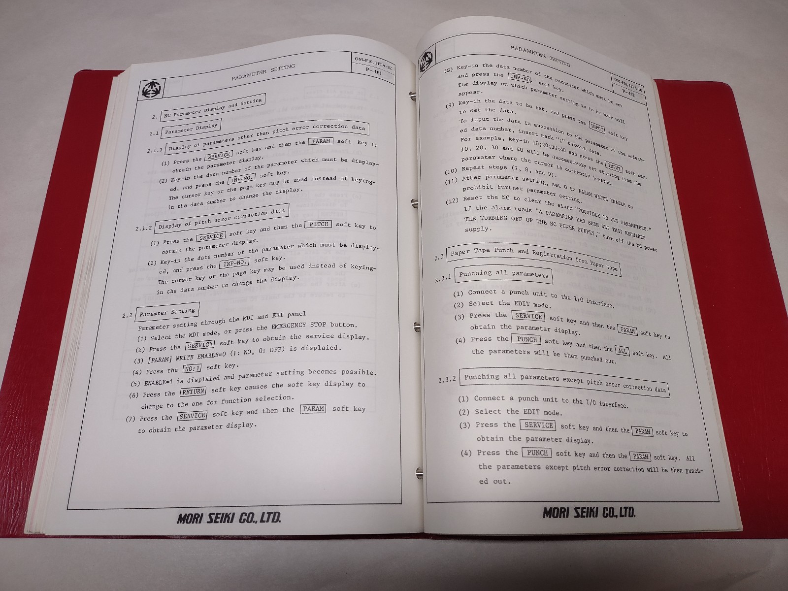 MORI SEIKI – INSTRUCTION / OPERATION MANUAL – FANUC 10T-A – 11T-A – SL0 LATHE