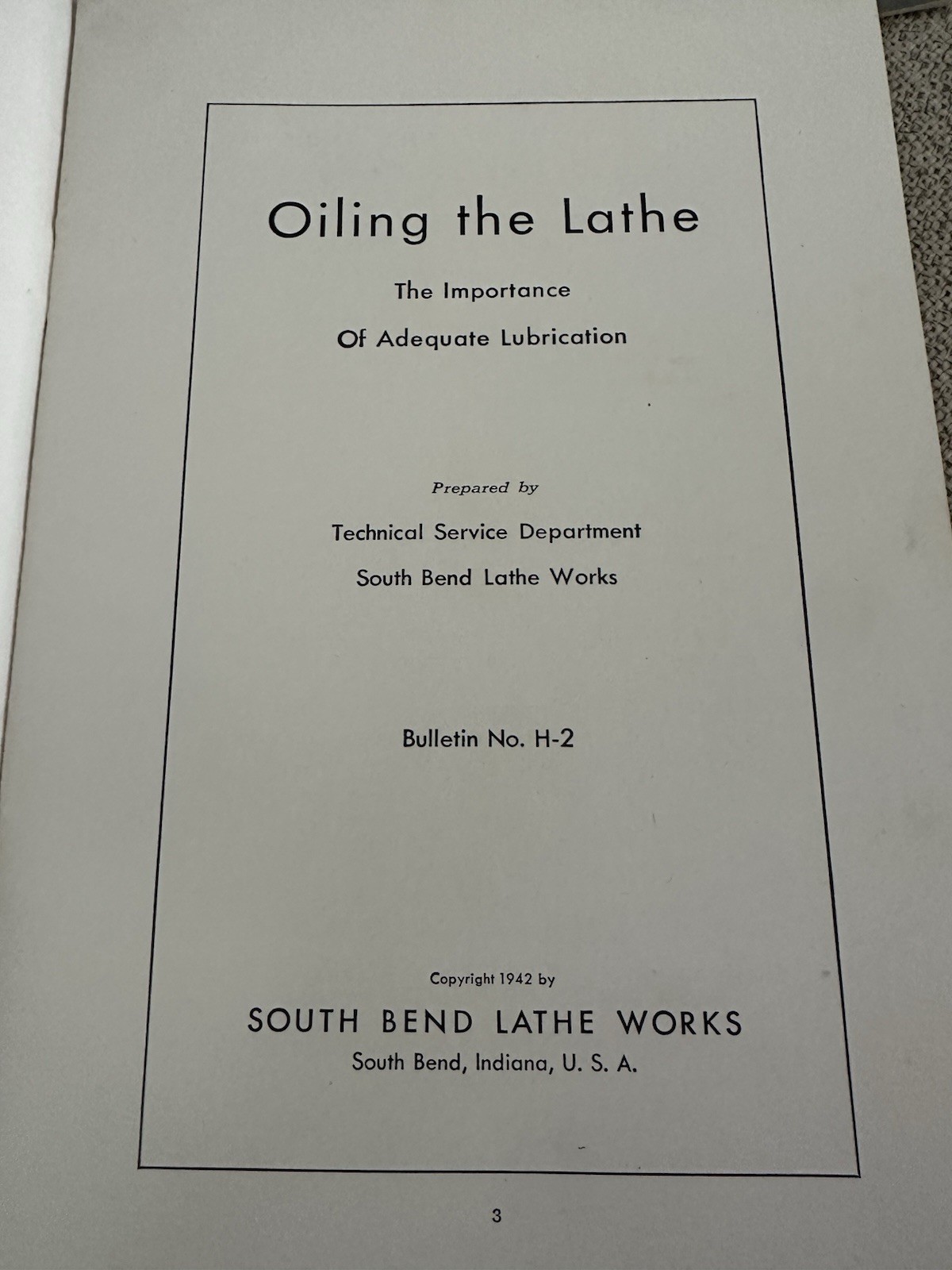 South Bend Lathe Works Manuals Booklets Lot How to Run a Lathe Machinist 1942