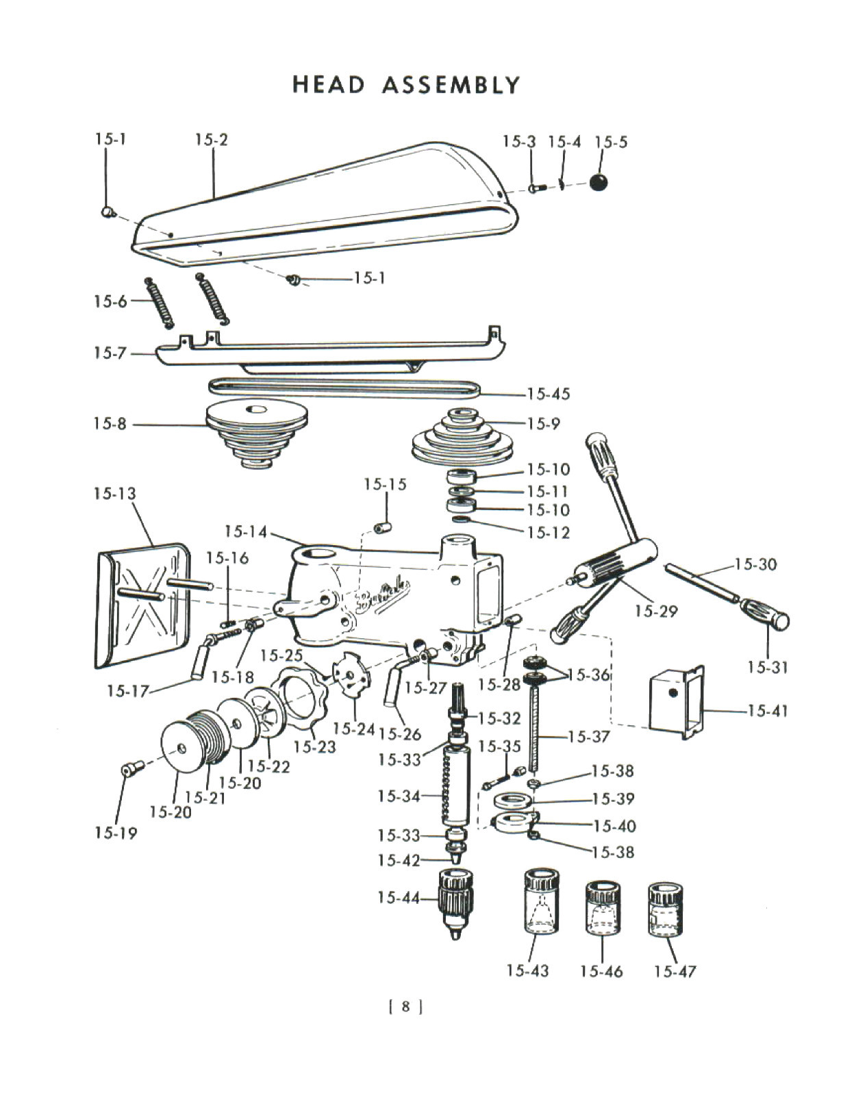 Buffalo Forge No.15 Drill Press Maintenance & Spare Parts Manual *1053