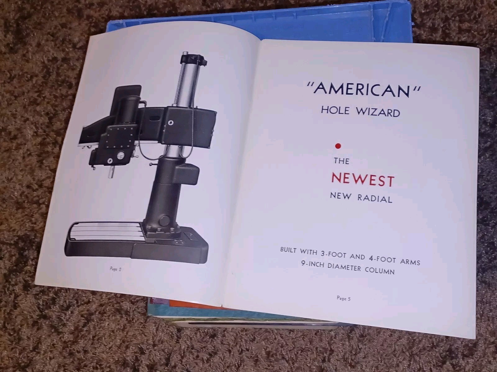 AMERICAN HOLE WIZARD Tool Works BULLETIN 305 9 Speed Radial Drill Catalog Book!