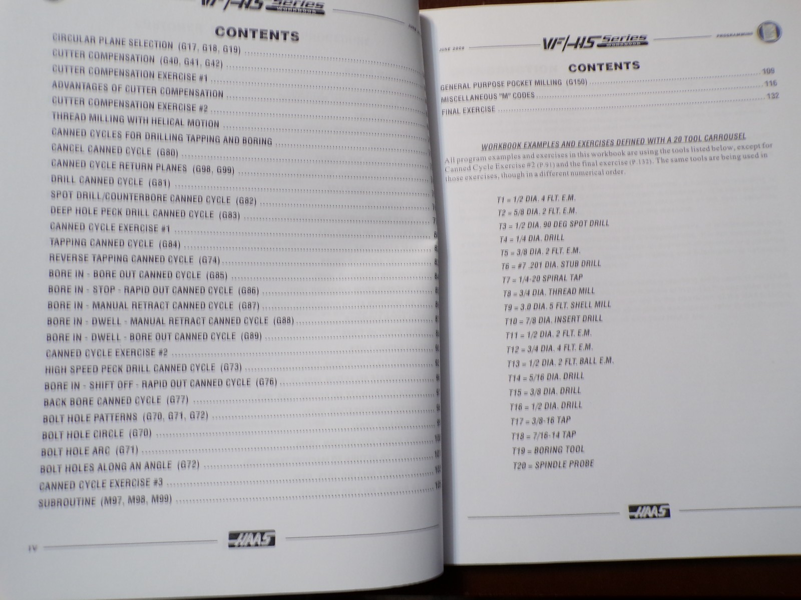 Haas VF/HS Series Programming Workbook CNC Machines 2006