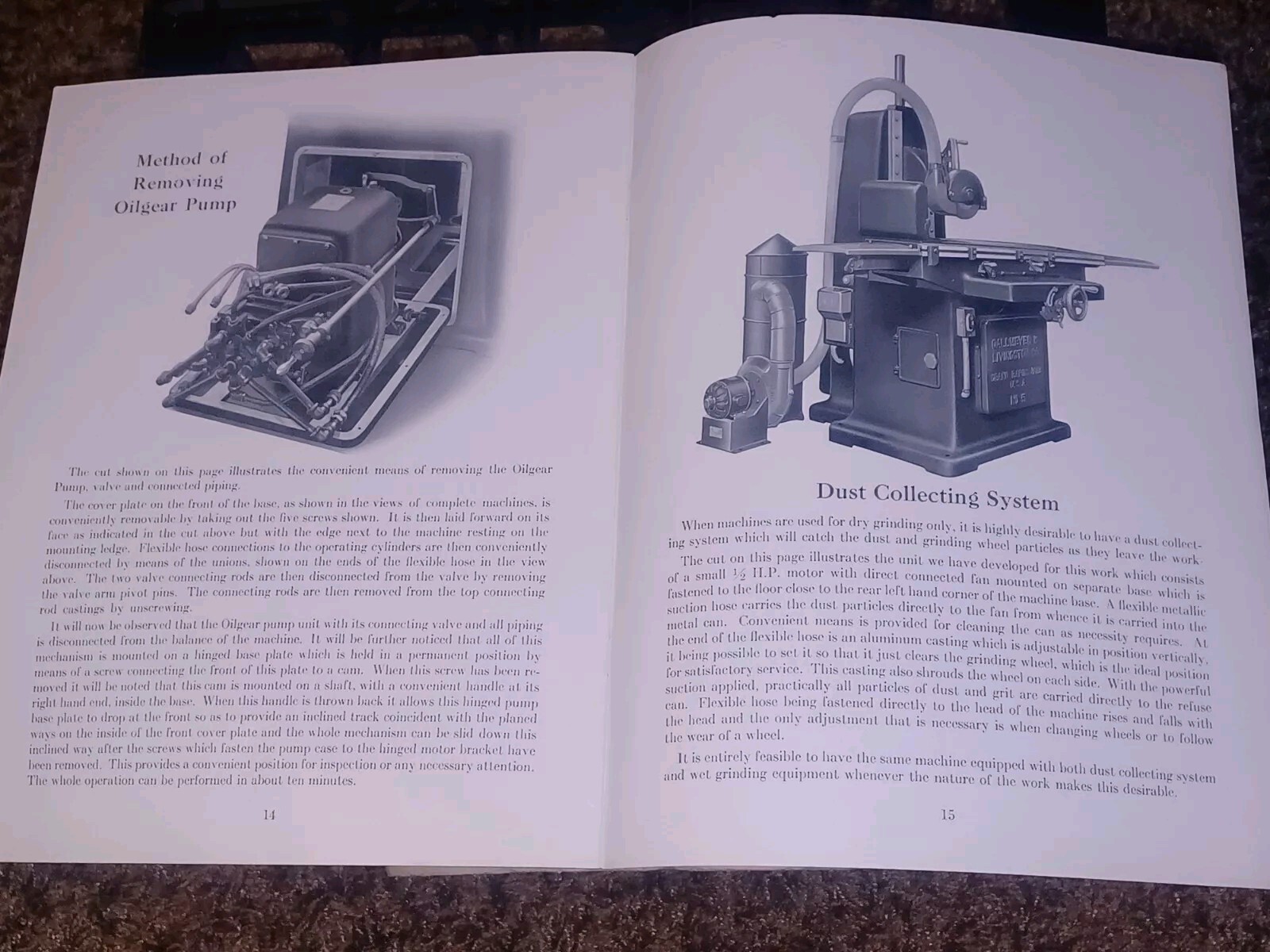 GALLMEYER & LIVINGSTON GRAND RAPIDS Michigan Tool SURFACE GRINDERS Catalog Book