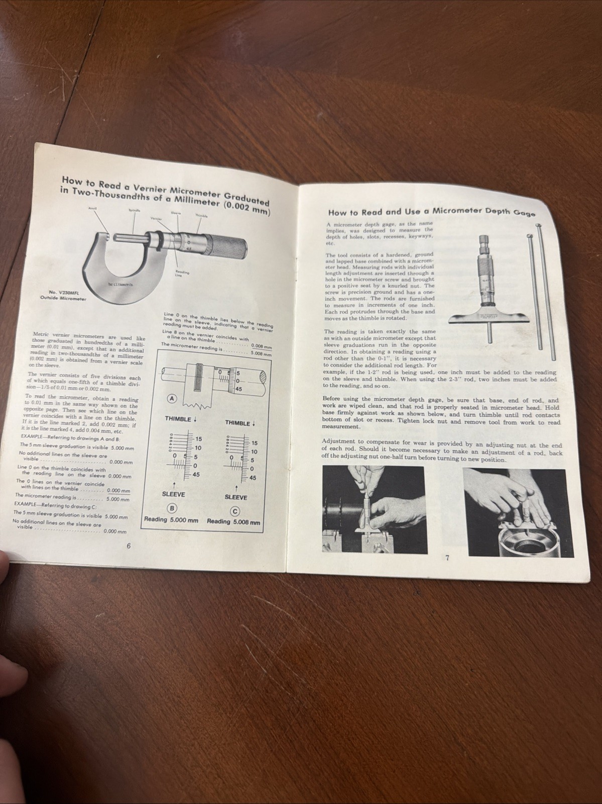 Starrett How to Read, Use, Care for Micrometers and Vernier Gages Issue 6 1975