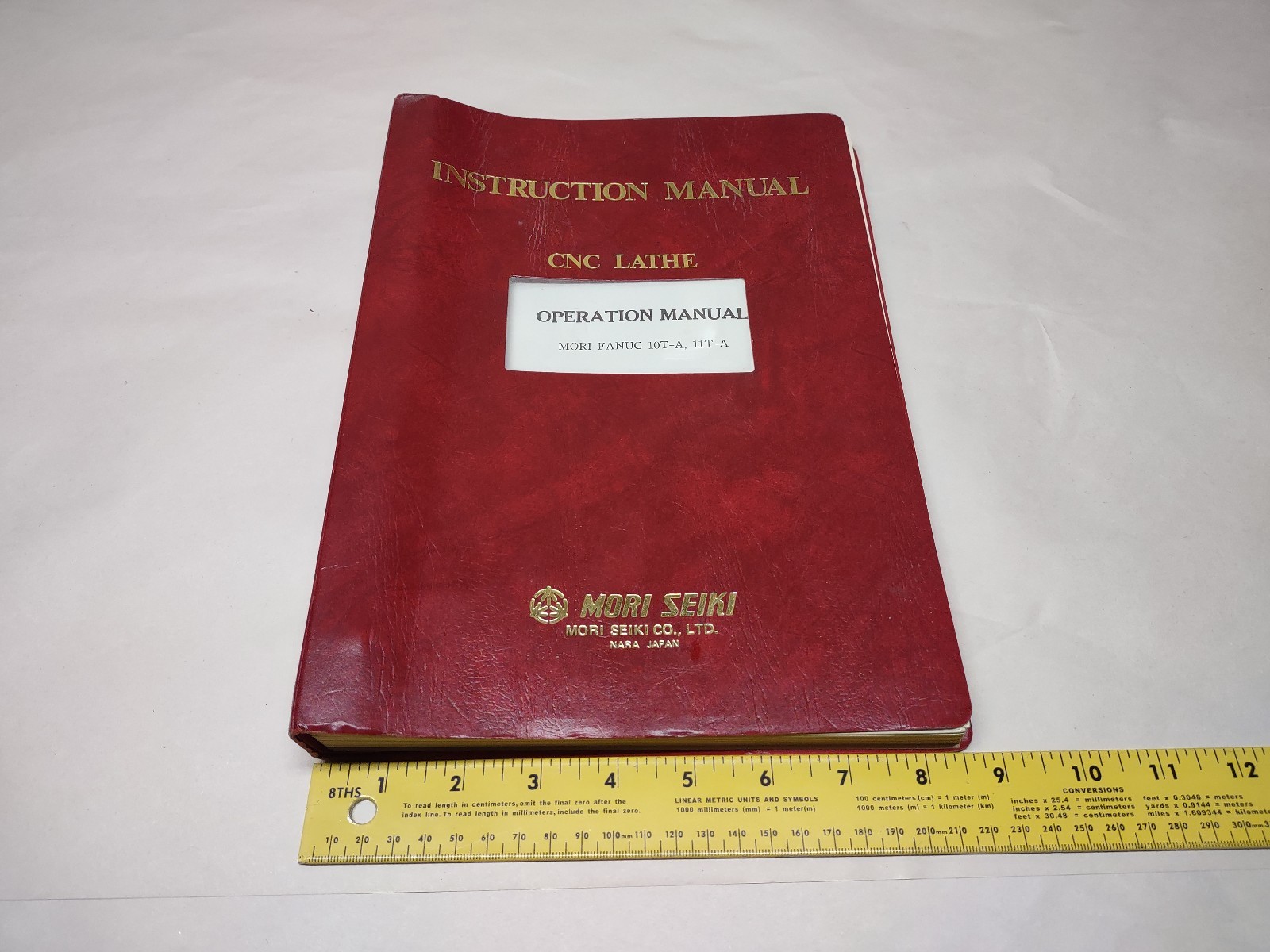 MORI SEIKI – INSTRUCTION / OPERATION MANUAL – FANUC 10T-A – 11T-A – SL0 LATHE