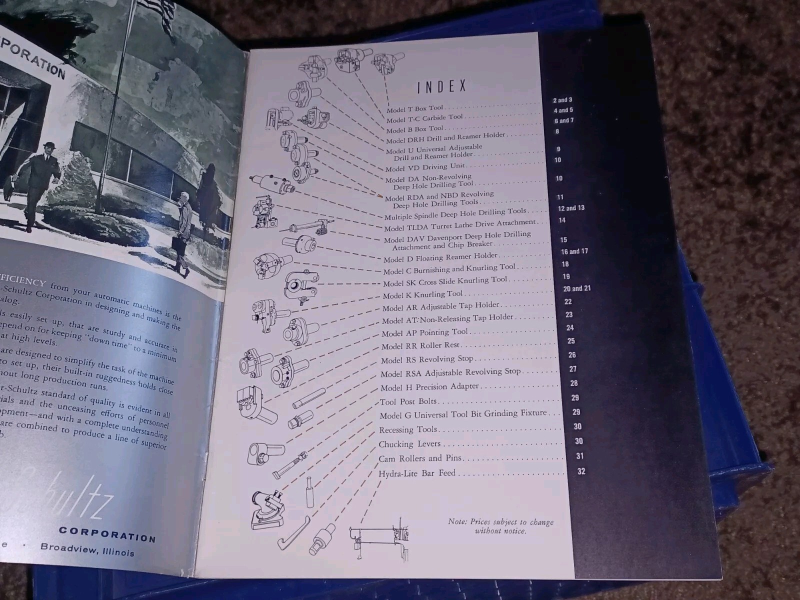BOYAR SCHULTZ SCREW Machine Tools SALES CATALOG Book Machinist TOOL ILLINOIS Vtg