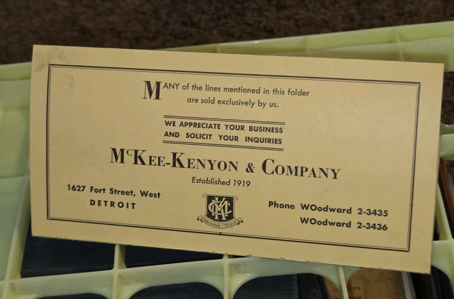 McKee Kenyon Machine Tool Detroit Michigan Machinist Company Promo Sales Flyer