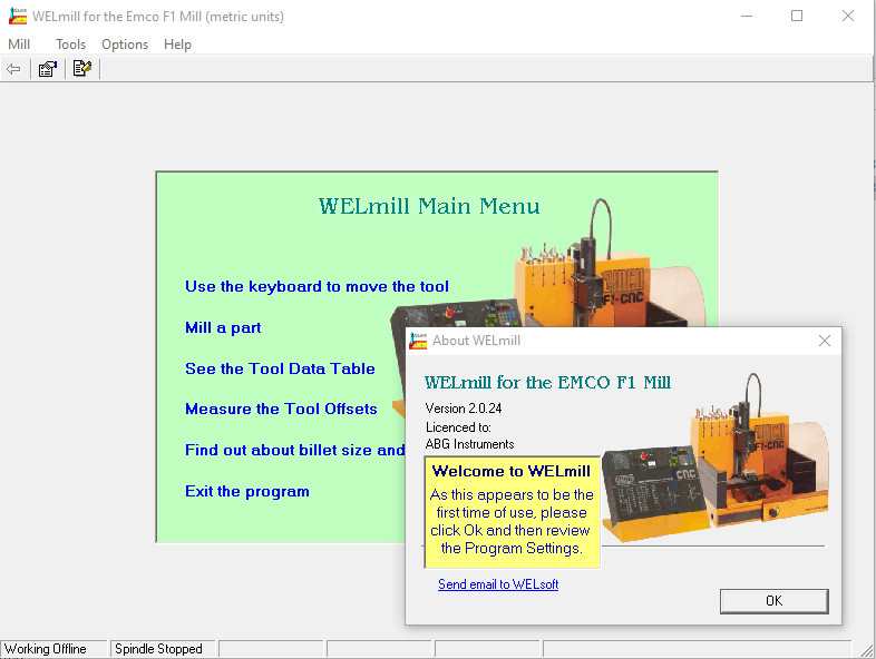 WELSoft WELMill V2 CNC MILL INSTALLATION SOFTWARE & MANUAL ON 16GB FLASH DRIVE
