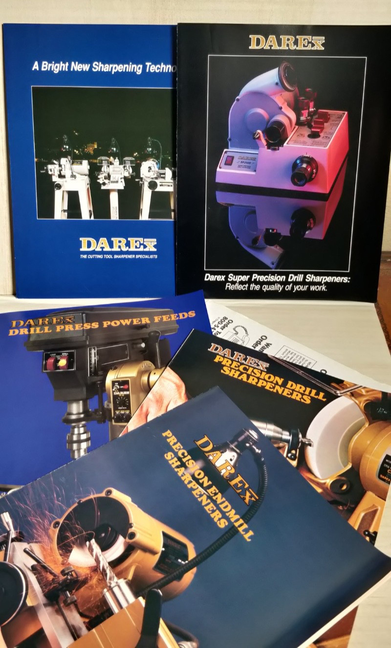 Darex catalogs / brochures E-90 E-85 M5 M4 M3 Sharpeners drill press SP2000 C4