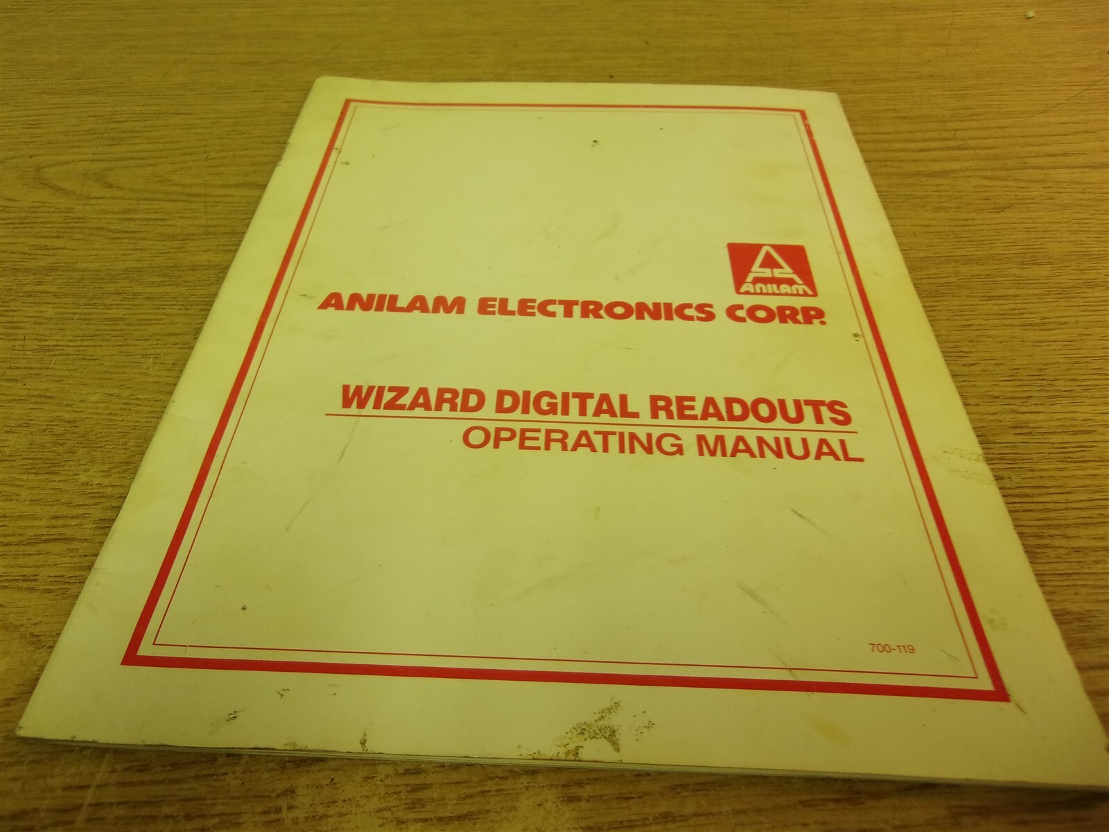Anilam Electronics Wizard Digital Readouts Operating Manual 700-119