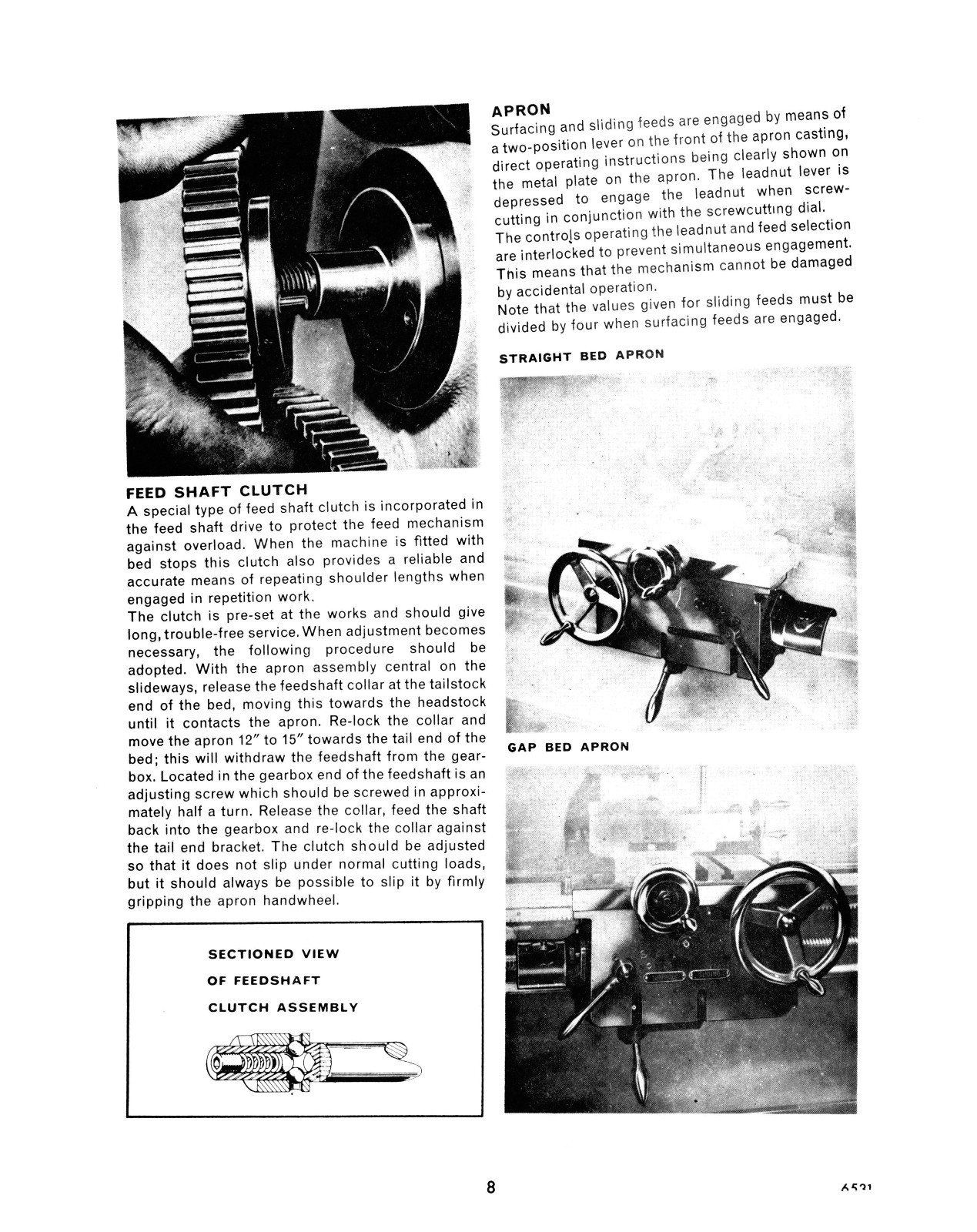 Clausing Colchester 15″ Lathe Instruction & Parts Manual sn: 48761-48896 *1137