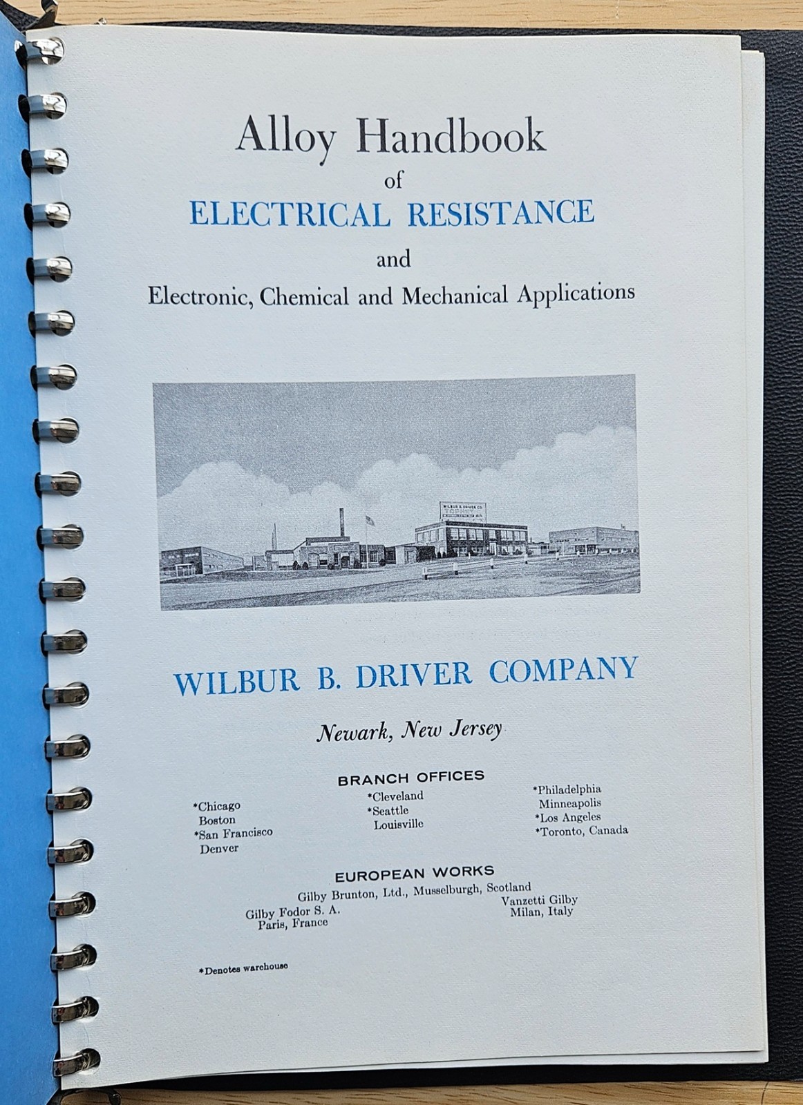 Wilbur B. Driver Co. Alloy Handbook of Electrical Resistance – Free Shipping!