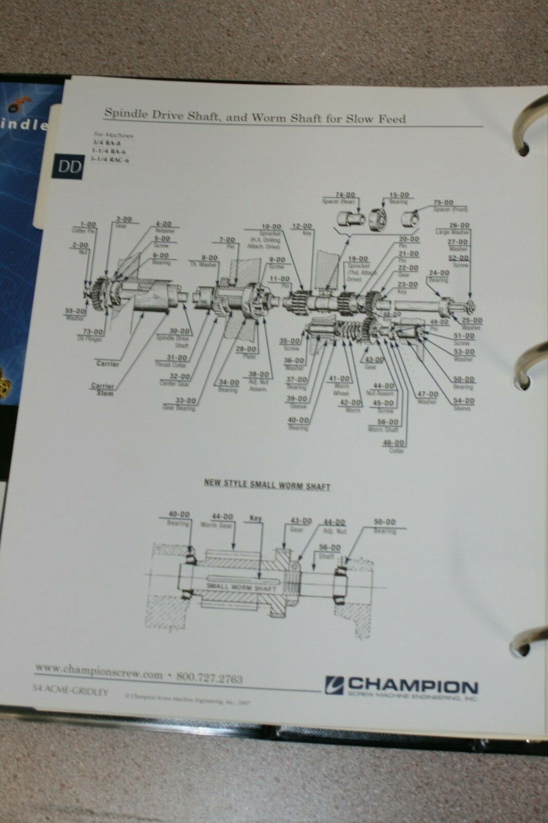 Champion Screw Machine Engineering, Inc. Acme-Gridley Reference Manual Free Ship