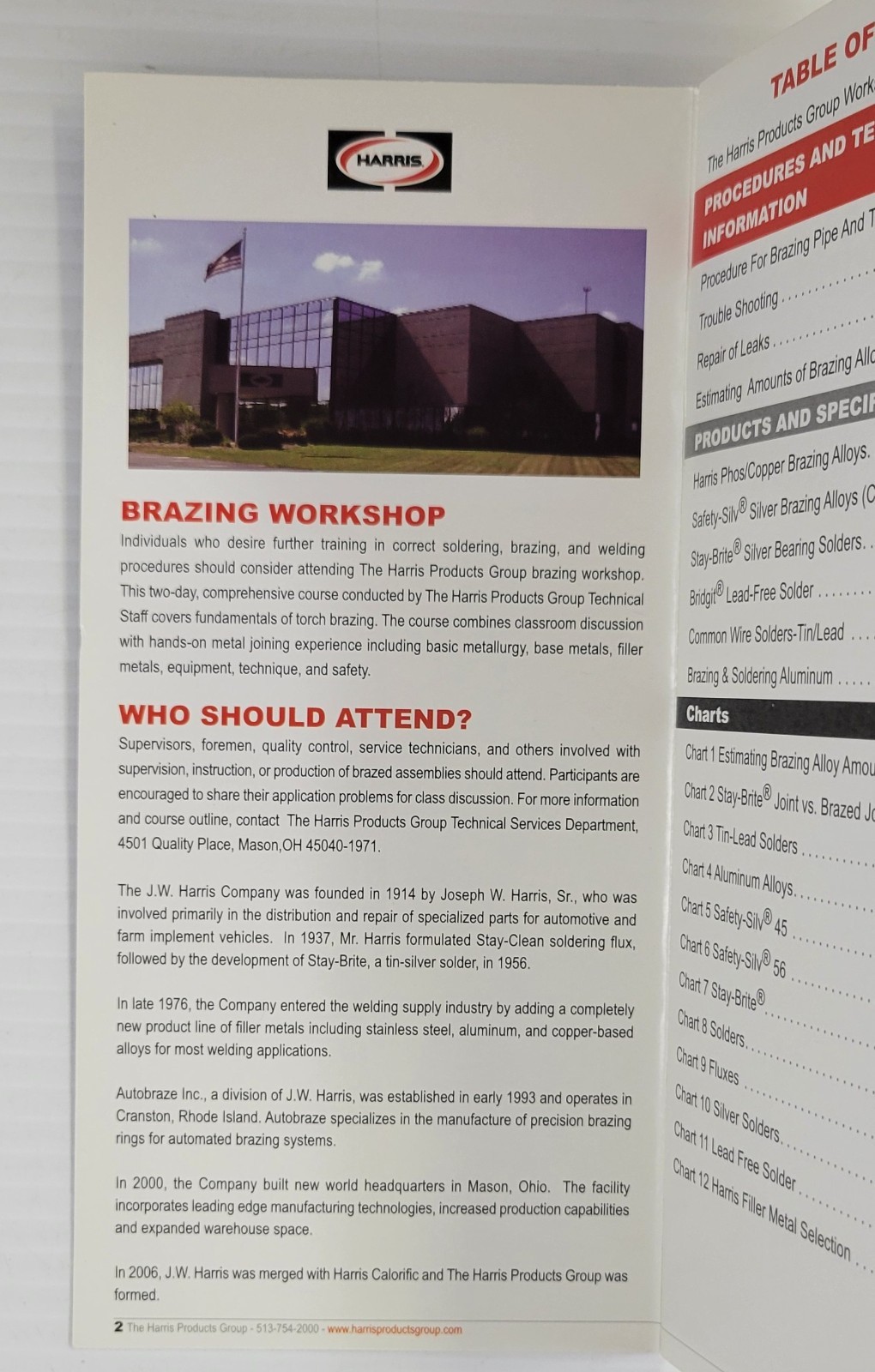 *L1) A Guide to Brazing & Soldering – The Harris Products Group (Booklet, 2008)