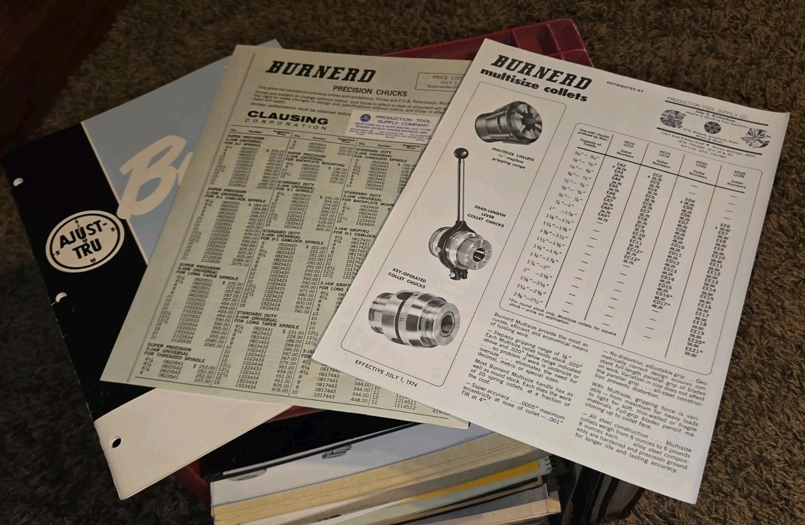 BUCK LATHE CHUCKS SALES PROMO CATALOG Book Vtg MACHINIST TOOLS W 1974 Pruce List