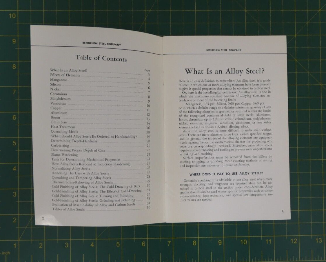 Bethlehem Steel Quick Facts About Alloy Steels Booklet 5th edition