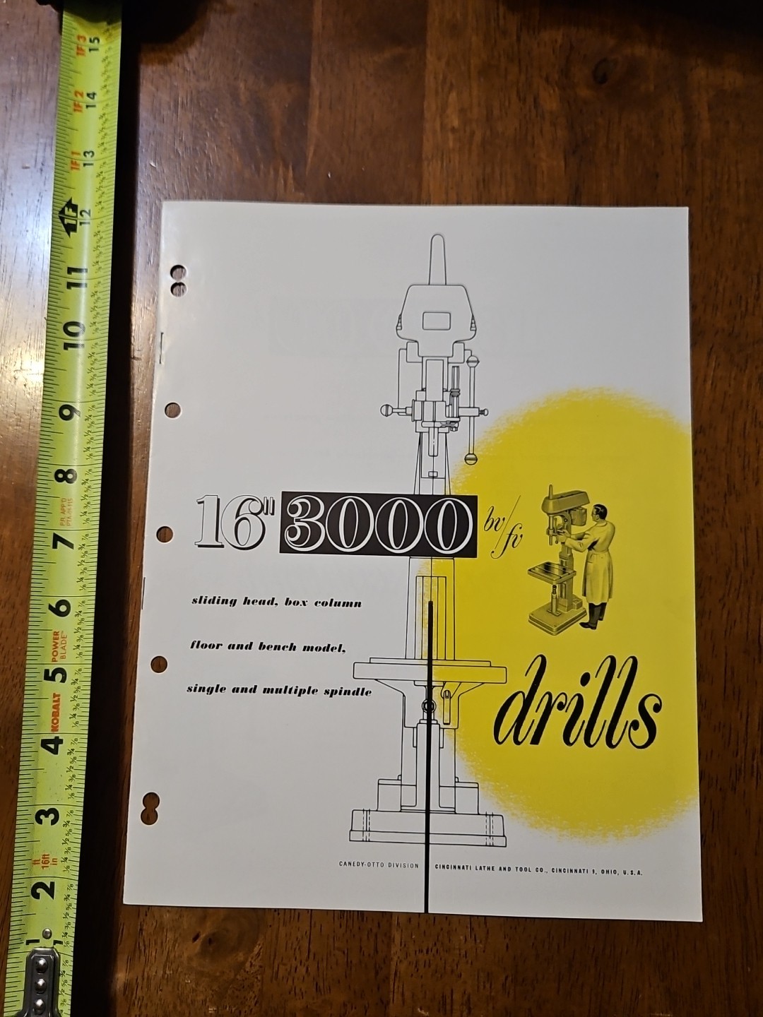 CANEDY OTTO 16″ 3000 DRILLS MACHINE CATALOG FLOOR BENCH