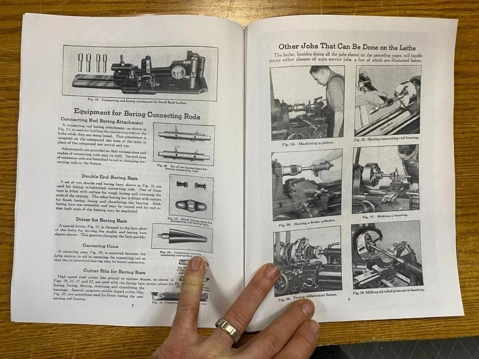 1936 SOUTH BEND How to BORE REBABBITE Connecting Rods Manual Fits Bulleting #6-C