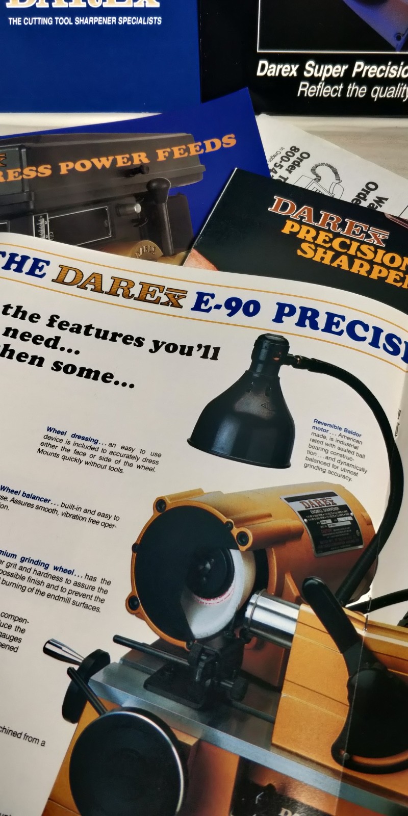 Darex catalogs / brochures E-90 E-85 M5 M4 M3 Sharpeners drill press SP2000 C4