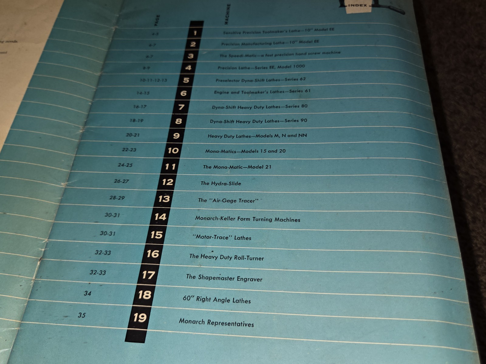 Monarch Machine Tool Co OH Catalog Turning MACHINIST Industrial Specs Sales Book