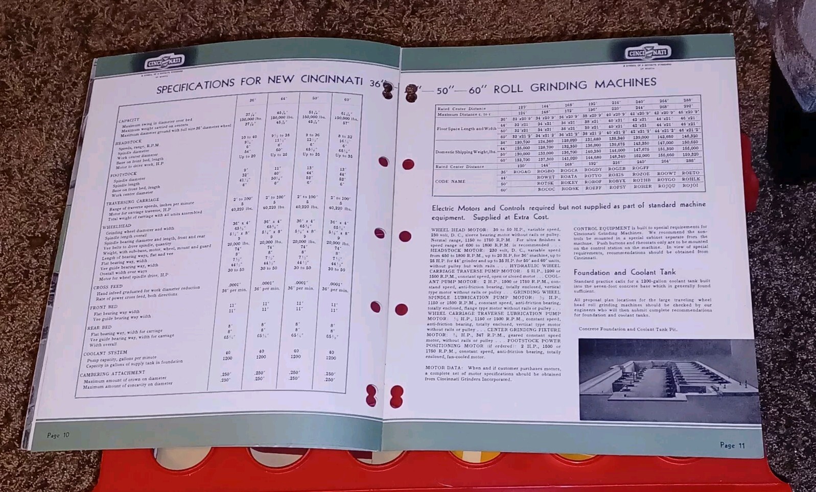 CINCINNATI 36 44 50 60″ ROLL GRINDING MACHINES SALES CATALOG BOOK FLYER G-427