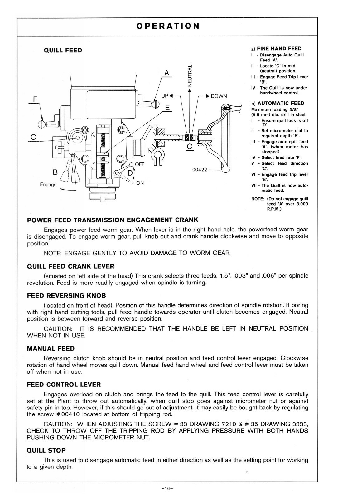 Republic-Lagun FT-1, FT-2, FT-3 Milling Machine Op, Maint, & Parts Manual #1543