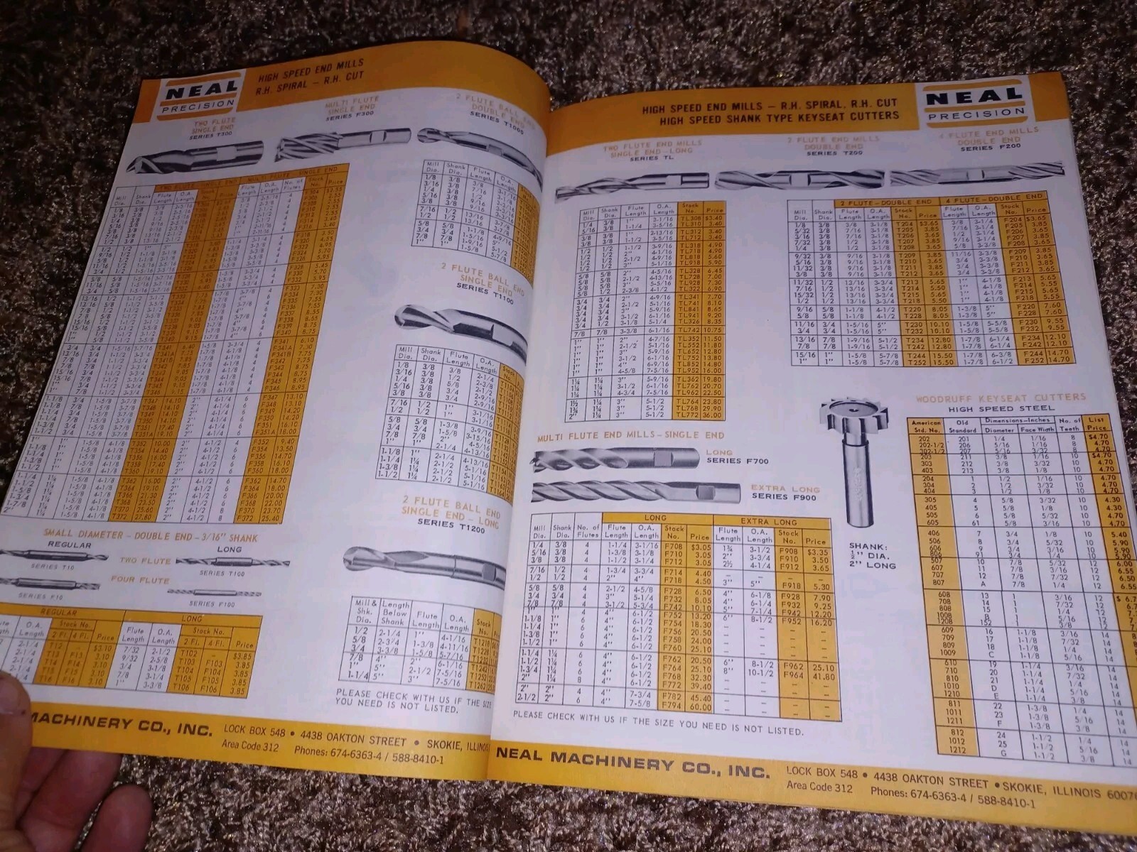 NEAL MACHINERY CO PRECISION Machinist Tools CATALOG Book NO 568 May 1, 1968