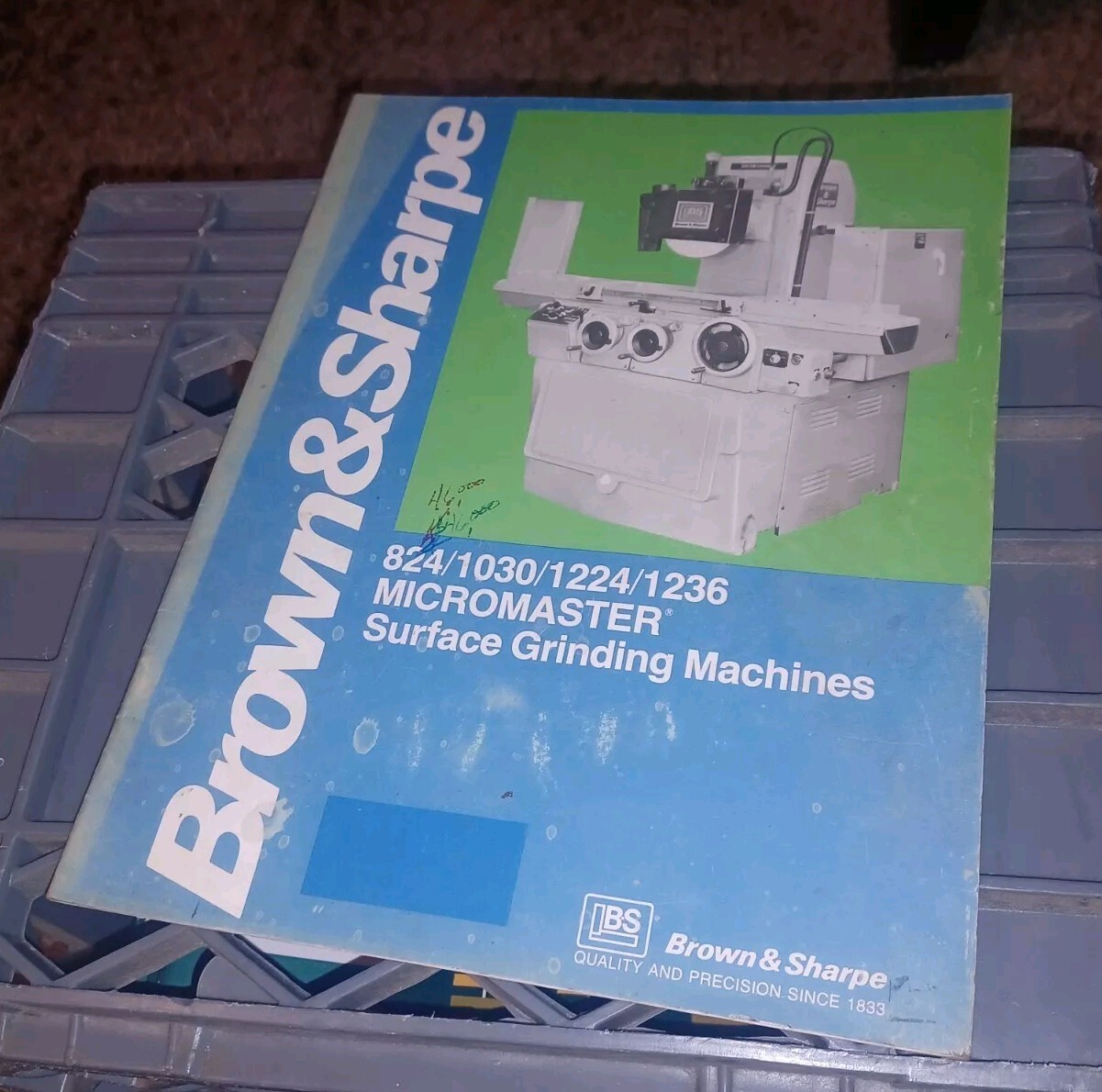 Brown & Sharpe 824 1030 1224 1236 Micromaster Grinding Machines Catalog Book VTG