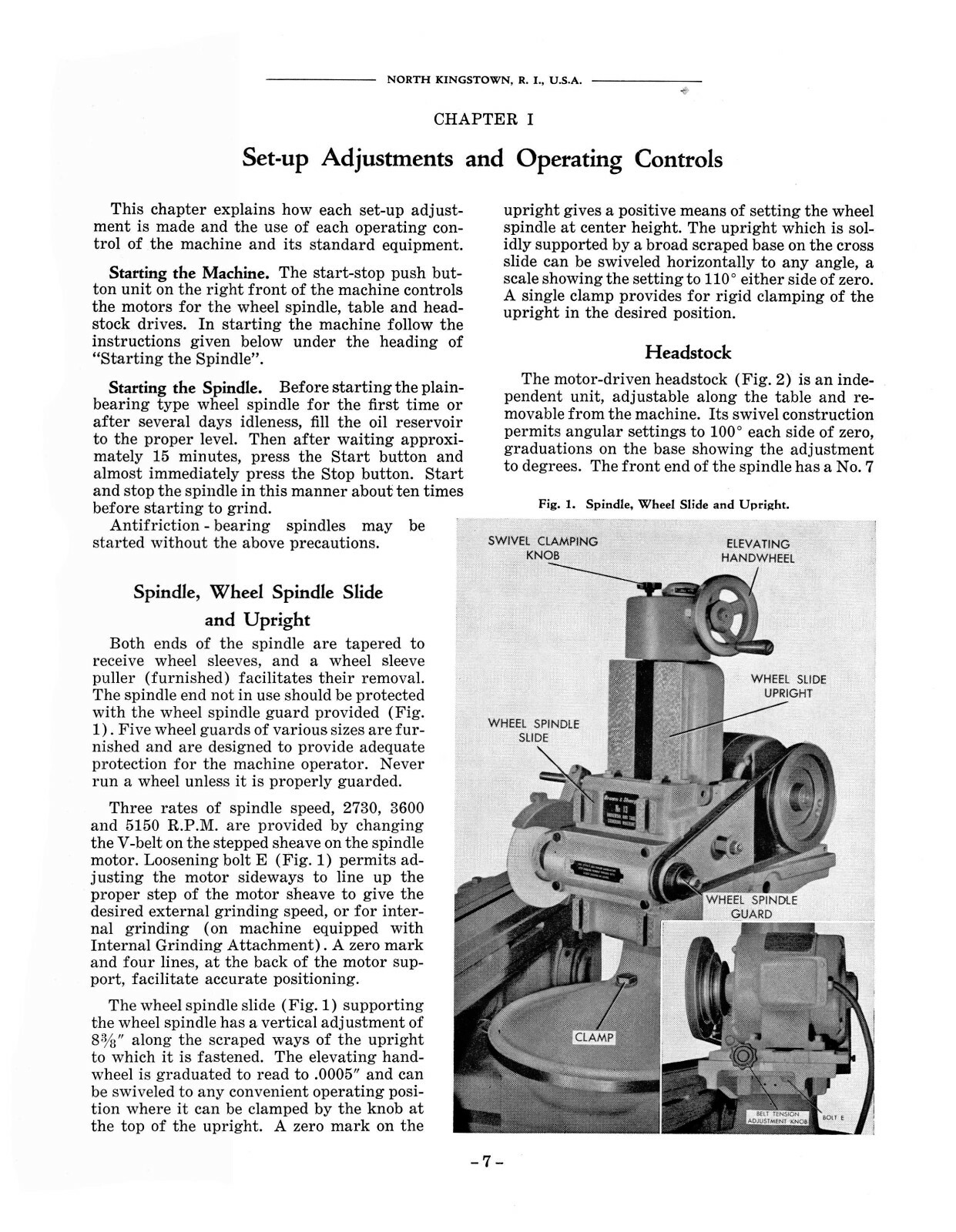Brown & Sharpe #13 Universal & Tool Grinder Operation & Maintenance Manual #1808