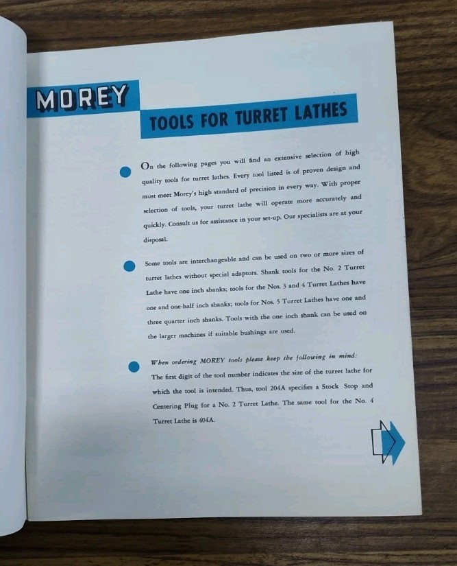 Morey Machine Co. Catalog Milling Metalworking Vintage Brochure Industrial