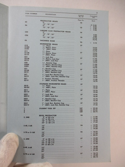 1959 LUFKIN Precision Tools Catalog # 8 & Price List, Van’s Hardware, EC
