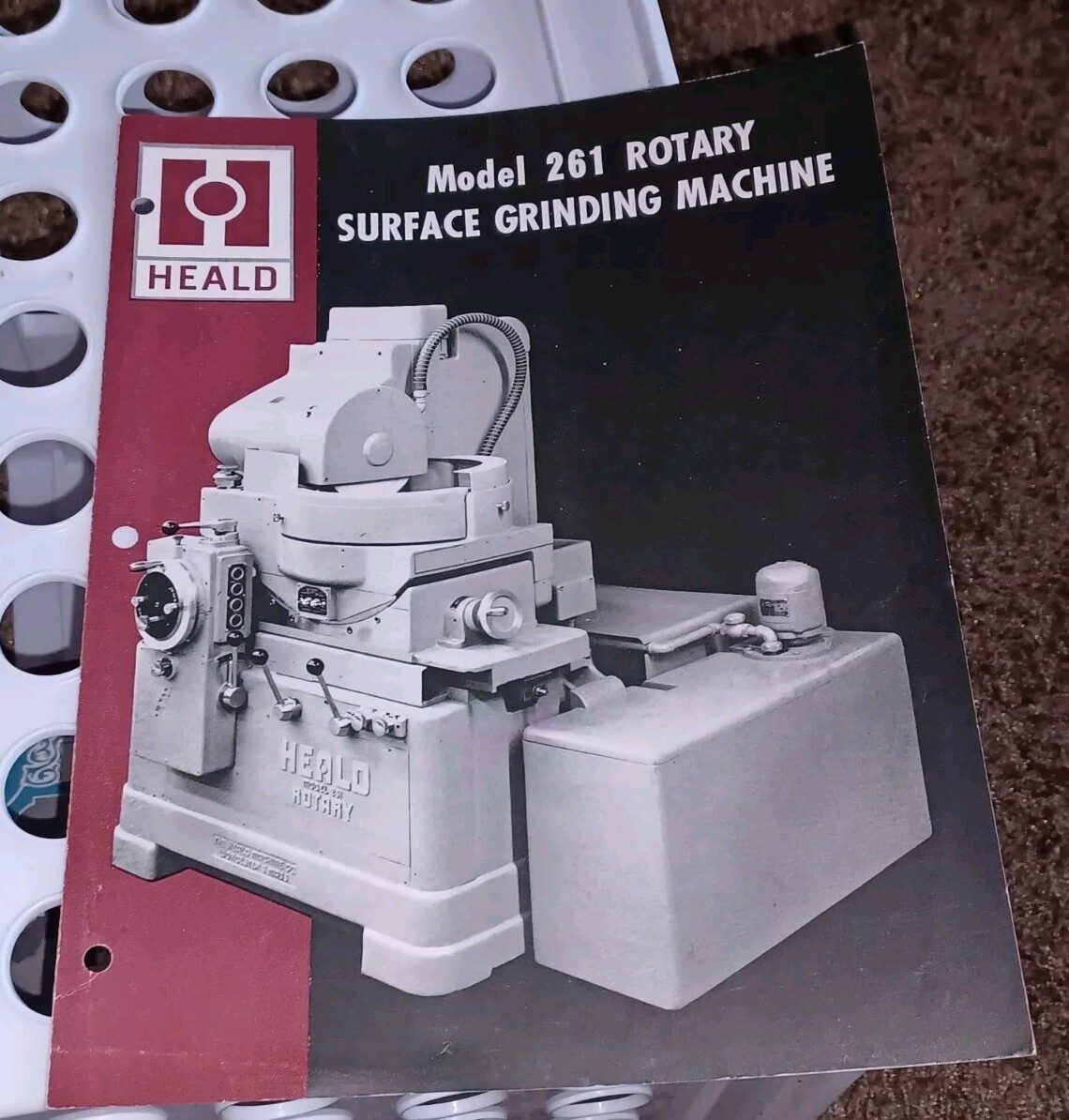 HEALD COMPANY Sales Catalog Bulletin MODEL 261 ROTARY SURFACE GRINDING MACHINE