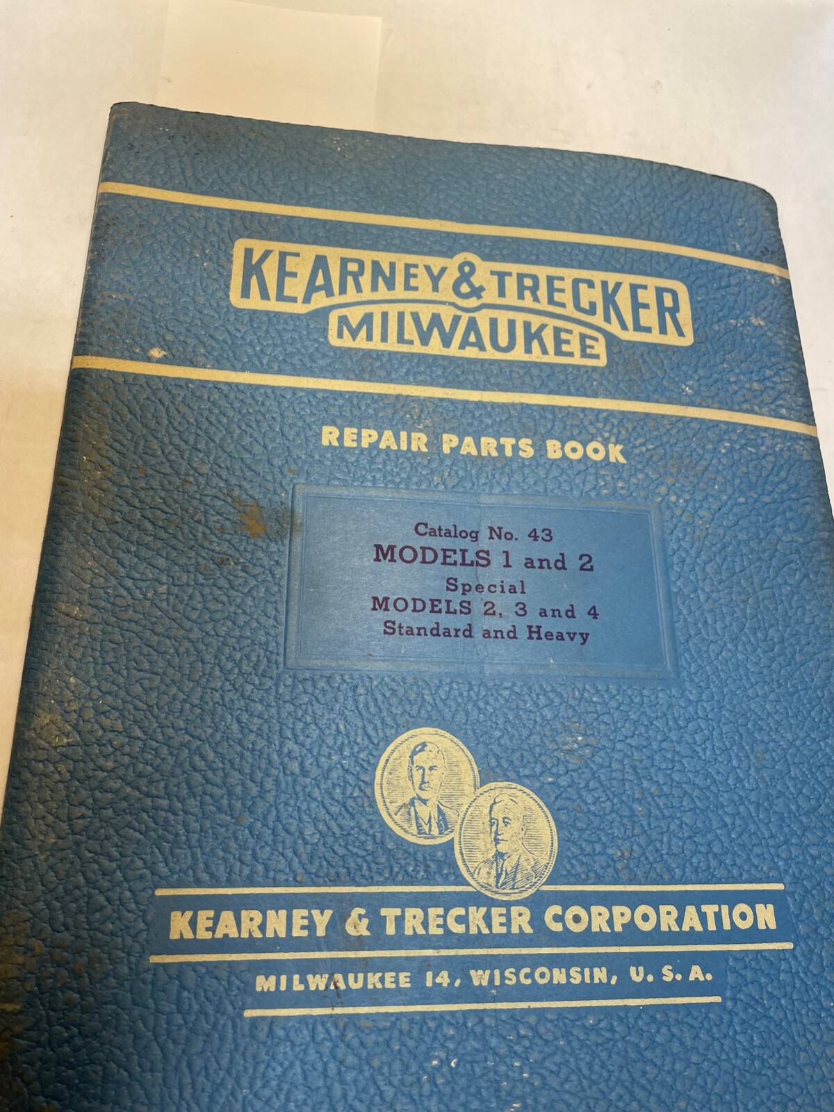 Kearney & Trecker Milwaukee Models 1 & 2 Standard & Heavy Parts Manual No.43