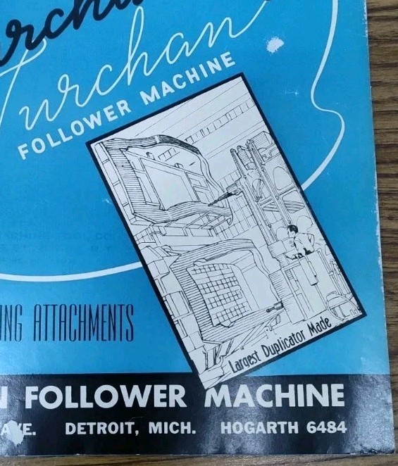 Turchan Following Machine Co. Detroit, MI Brochure Sales Advertising Industrial