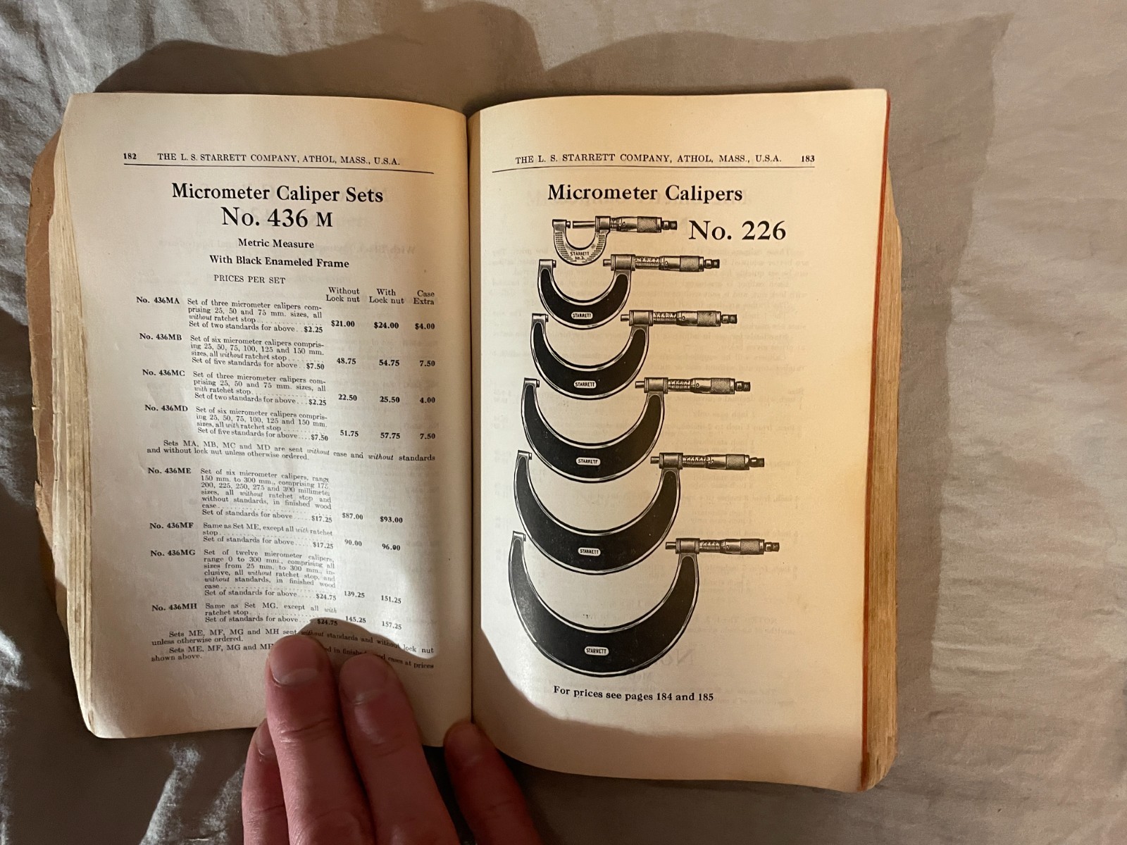 1935 Starrett Tools, Catalog No. 25 Revised Edition with New Tools Supplement