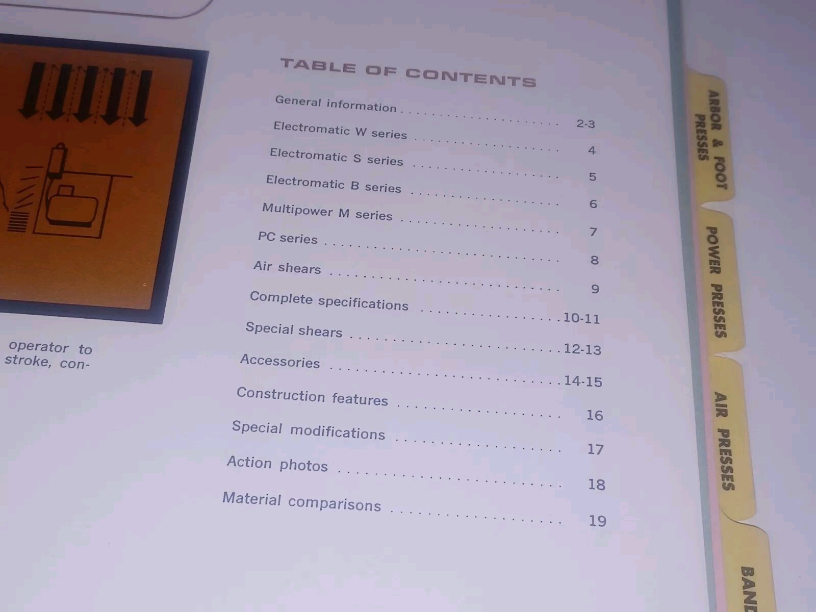 FAMCO MACHINE CO CATALOG CATALOG LOT MILLING MACHINE SQUARING SHEARS PRICE LISTS