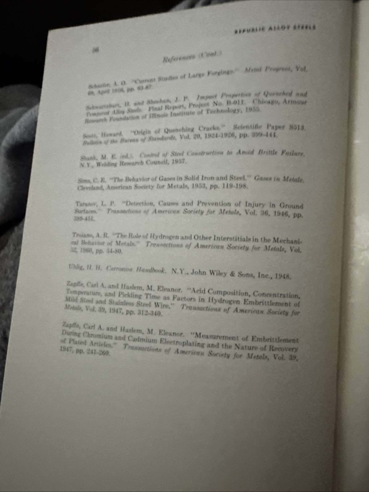 1968 Engineering Mechanical Properties of Alloy Steel Republic Alloy Steels