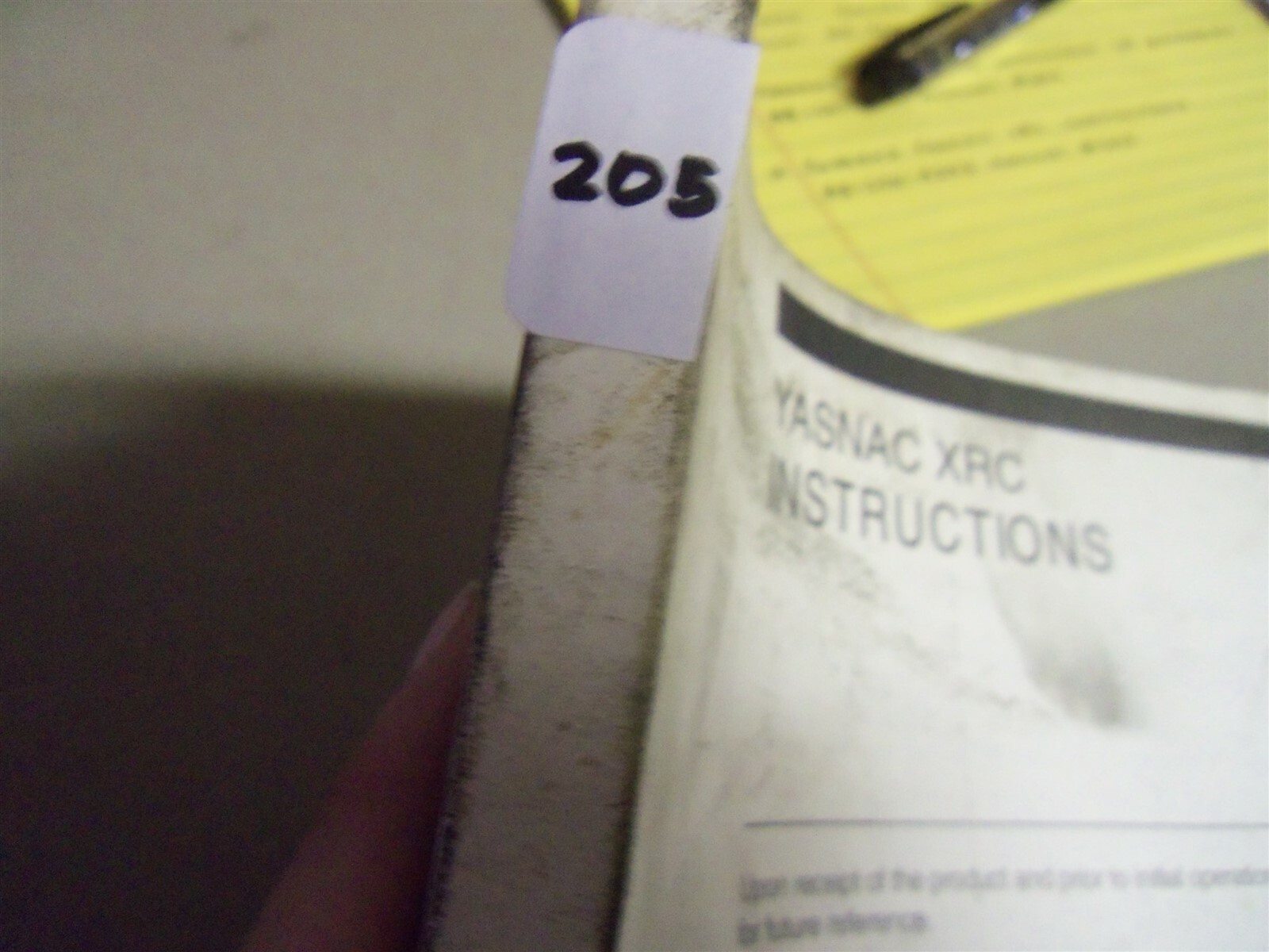 Yaskawa Yasnac XRC Instruction Manual RE-CTO-A203 #205 *FREE SHIPPING*