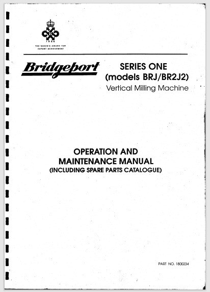 1979 Bridgeport Bridgeport BRJ, BR2J2 Installation, Maintenance, & Parts Manual