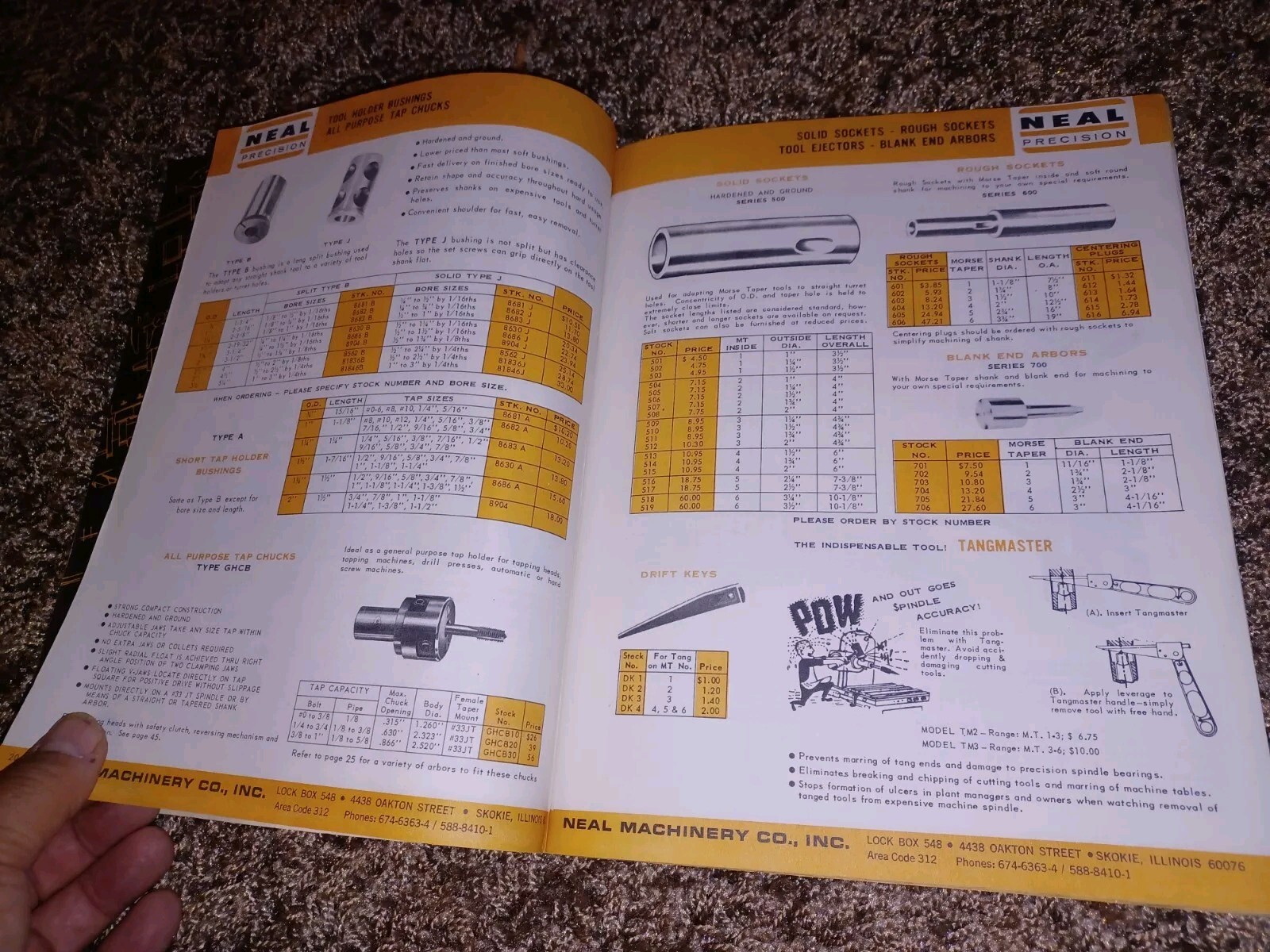 NEAL MACHINERY CO PRECISION Machinist Tools CATALOG Book NO 568 May 1, 1968