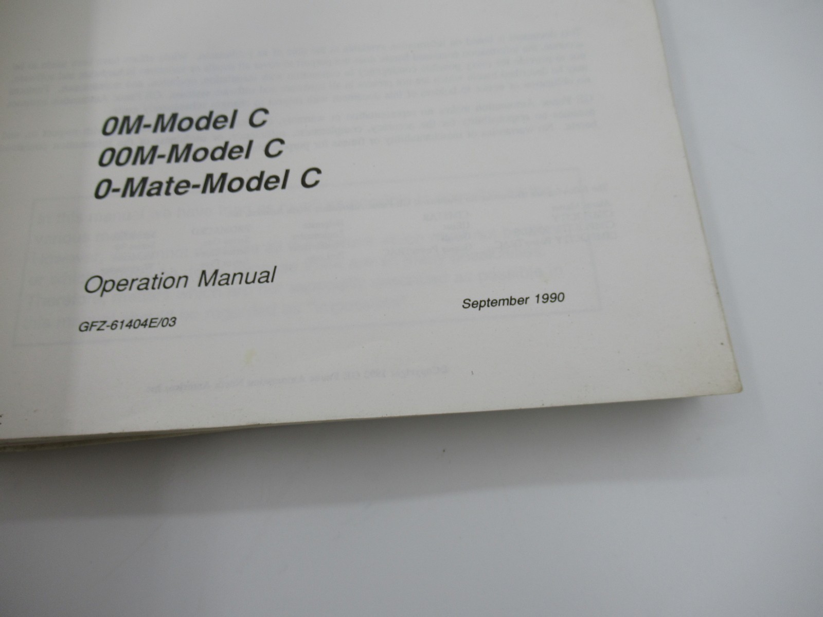 GE Fanuc Automation Operators Manual 0M/00M-MODEL C / 0-MATE MODEL C “Look”