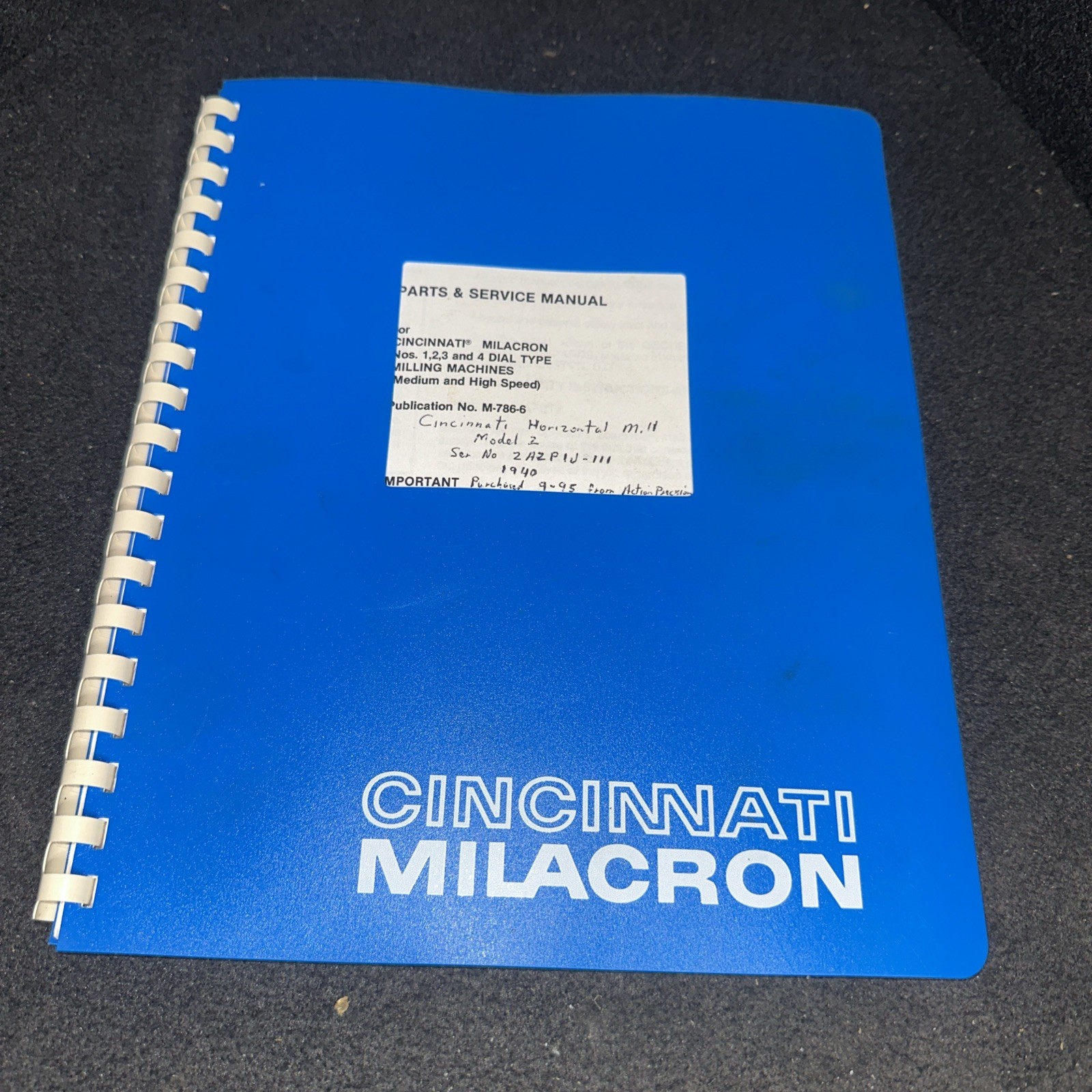 Cincinnati No # 1, 2,3 And 4 Metal Shaper Operating Manual (st1300)