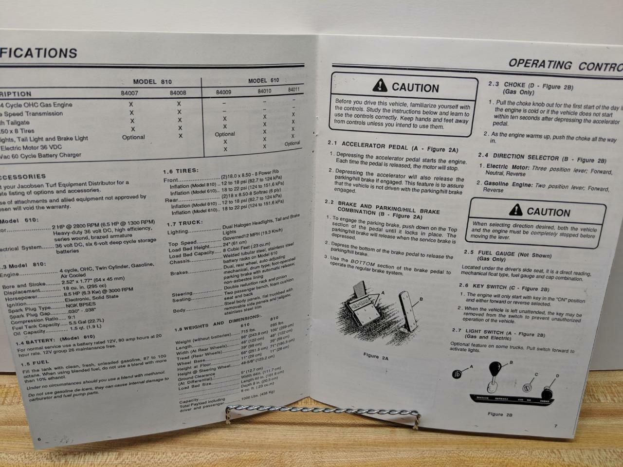 Jacobsen 610 & 810 Truck Operator’s Manual