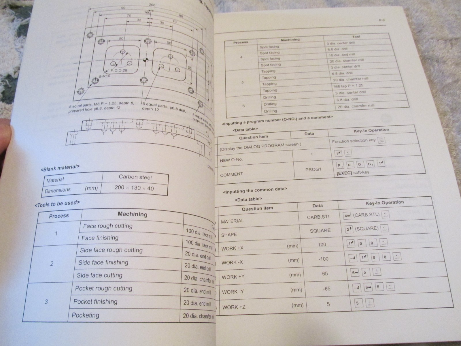 FACTORY Mori Seiki SV-403 MV-653 CNC Machine Conversational Programming Manual