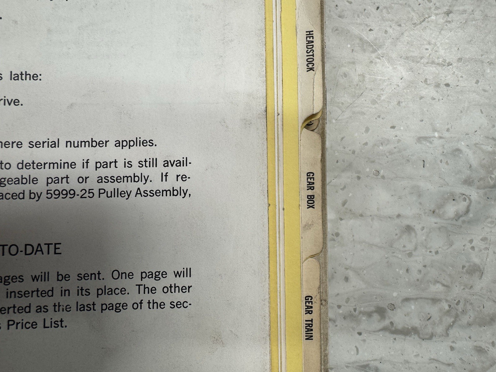Original Clausing 5900 Series 12-Inch Lathe Dealer’s Master Parts Catalog Manual