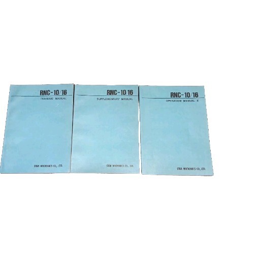 RNC 10/16 (3 Manuals Bundle)- Operation, Training, and Supplementary Manuals