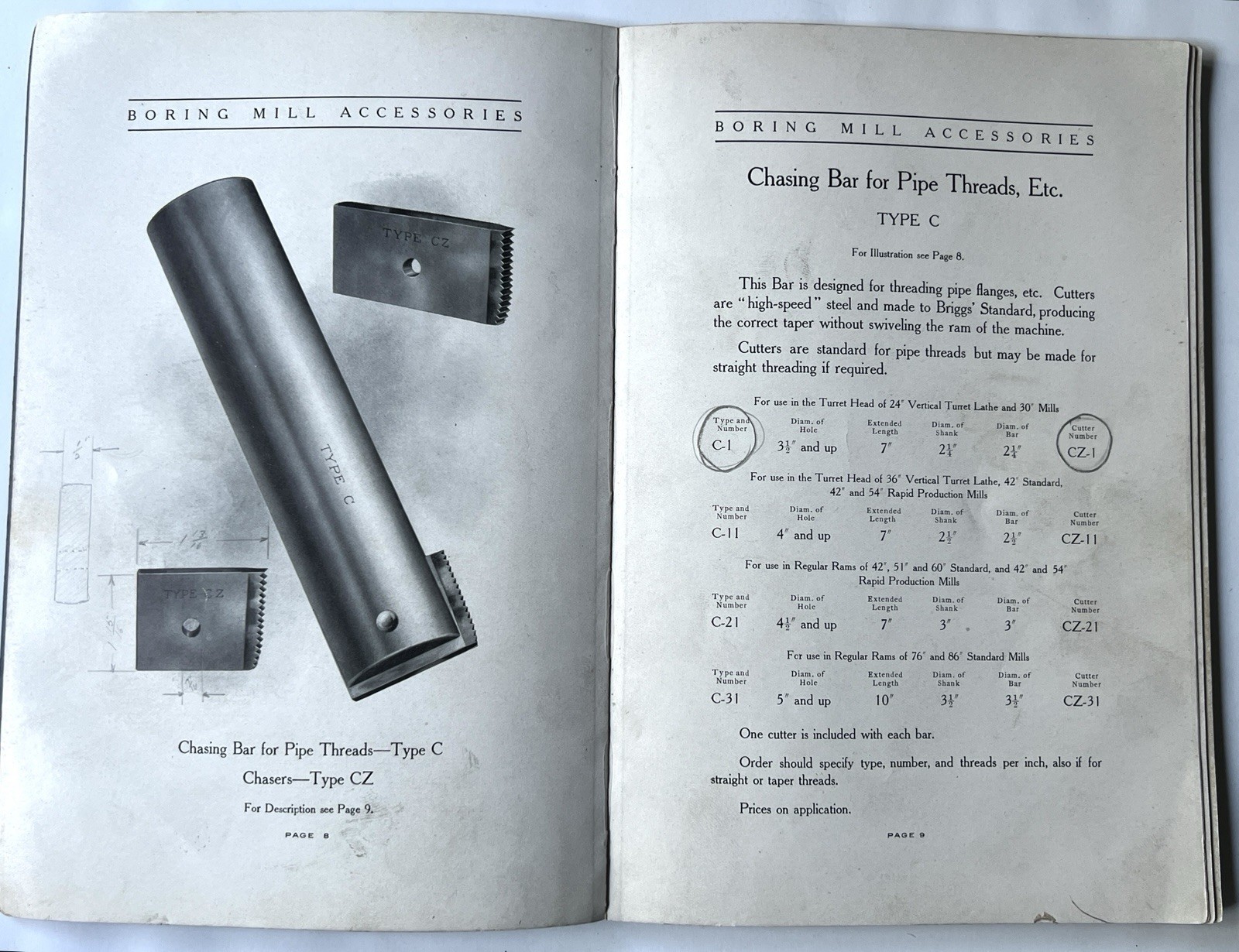 BULLARD Machine Tool Catalog 1908 Boring Mill Accessories Drilling