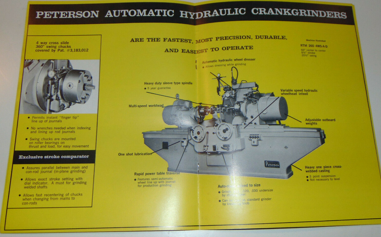 VINTAGE 1960s PETERSON MACHINE TOOL CATALOG! MERRIAM, KS! FOR THE AUTO INDUSTRY!