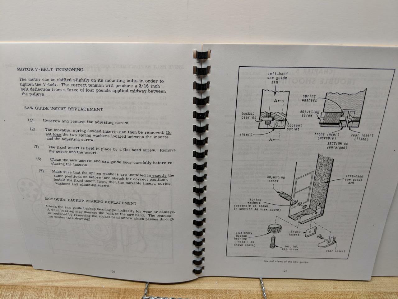 DoAll C-4 Band Saw Instruction & Parts Manual
